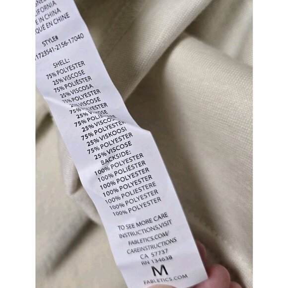 Fabletics Sage Open Jacket Coat Womens Size Medium Oatmeal Cream Cinch - Picture 5 of 7